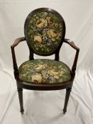 CUNARD: Second-Class dining room chair from R.M.S. Aquitania, it has a drill hole in the central