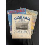 R.M.S. LUSITANIA: Original memorial sheet music. (3)