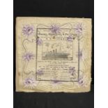 R.M.S. TITANIC: S. Burgess post-disaster commemorative serviette, 'In Affectionate Remembrance'.