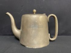 WHITE STAR LINE: Large Elkington plate teapot. 7½ins.