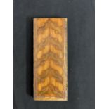R.M.S. OLYMPIC: Satin birch panel section inlaid with fruit and other woods depicting a floriate
