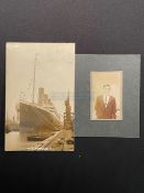 R.M.S. TITANIC: Superb real photo postcard written onboard the Titanic, showing Titanic in