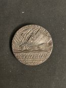 R.M.S. LUSITANIA: Rare Sandstrom and Mahood, United States version of the propaganda medal by Karl