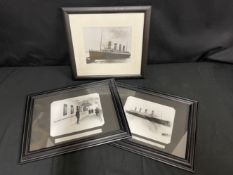 R.M.S. TITANIC: Reprinted black and white photographs from the Father Browne album, plus one other