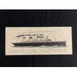 OCEAN LINER: Rare American period advertising featuring a ship that is identifiable as an Olympic