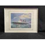 CUNARD: Queen Mary and Queen Elizabeth pictures and prints including Cunard advertisement. All