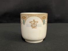 WHITE STAR LINE: Stonier & Company Demitasse cup in the Wisteria pattern with intertwined WSL. 2½