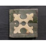 R.M.S. OLYMPIC: Linoleum floor tile, crack to top right. 6ins. x 6ins.