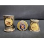 WHITE STAR LINE: White metal shipboard souvenirs from S.S. Ceramic, S.S. Megantic, and S.S.