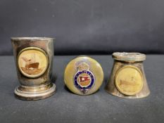 WHITE STAR LINE: White metal shipboard souvenirs from S.S. Ceramic, S.S. Megantic, and S.S.