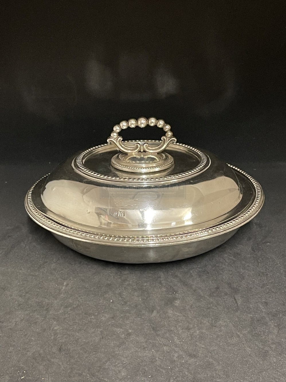WHITE STAR LINE: Elkington plate Officers Mess serving tureen complete with drainer and lid. 9½ins. - Image 2 of 2