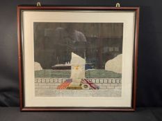 R.M.S. TITANIC: Unusual post-disaster oversize silk picture 'In Memory of Those Who Perished at Sea.