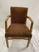 OCEAN LINER: 1930s Art Deco dining chair in the style of those used onboard Cunard liners,