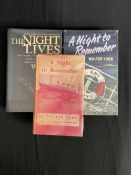 BOOKS: A Night to Remember, first UK edition 1956 Longmans, Green & Co Ltd and 1957 Readers Union