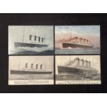 R.M.S. TITANIC: Post-disaster postcards of the ill-fated Titanic.