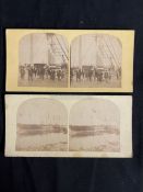 OCEAN LINER: Unusual pair of stereoscopic cards showing the S.S. Great Eastern. 7ins. x 3½ins. (2)