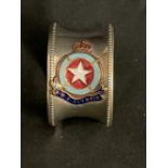 R.M.S. OLYMPIC: Shipboard silver plated napkin ring with White Star Line crest for the R.M.S.