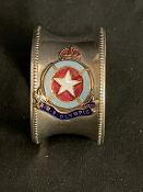 R.M.S. OLYMPIC: Shipboard silver plated napkin ring with White Star Line crest for the R.M.S.