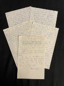 R.M.S. LUSITANIA: Detailed handwritten account of Lusitania's sinking and the aftermath from the