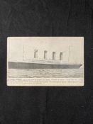 R.M.S. TITANIC: Unusual W. M. Prilay of Pittsfield postcard of the liner.
