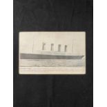 R.M.S. TITANIC: Unusual W. M. Prilay of Pittsfield postcard of the liner.