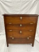 WHITE STAR LINE: R.M.S. Doric chest of four drawers each of fall front design. Ex White Star