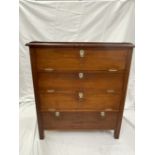 WHITE STAR LINE: R.M.S. Doric chest of four drawers each of fall front design. Ex White Star