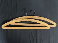 WHITE STAR LINE: Shipboard coat hangers. (2)