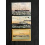 OCEAN LINER: Collection of forty eight black and white, plus colour postcards of 'The Big Four', R.