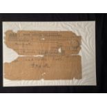 R.M.S. TITANIC: Original Post Office telegram dated April 19th 1912 from surviving bathroom