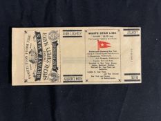 WHITE STAR LINE: Rare Bryant and May R.M.S. Olympic promotional match label. 6ins. x 3ins.