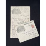 R.M.S. TITANIC: THE PASTOR JOHN HARPER ARCHIVE. Handwritten letter to Charles Livingstone from The