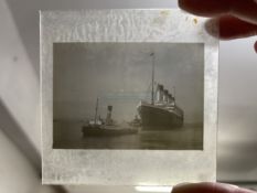 WHITE STAR LINE: Period R.M.S. Olympic positive and negative glass plates. 5½ins. x 4ins. and