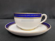 WHITE STAR LINE: Rare Oceanic Steam Navigation Company cobalt blue and gilt Greek key pattern