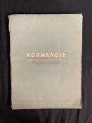 S.S. NORMANDIE: Beautifully illustrated oversize promotional brochure.