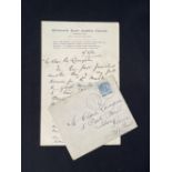R.M.S. TITANIC: THE PASTOR JOHN HARPER ARCHIVE. A fascinating handwritten letter only weeks before