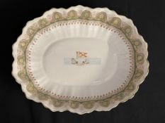 WHITE STAR LINE: First-Class Gothic arch ceramic vegetable serving dish. 10ins.