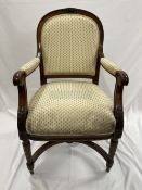 CUNARD: Superb First-Class dining room chair from R.M.S. Berengaria, with the carved roses at the