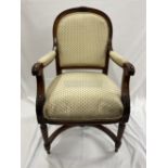 CUNARD: Superb First-Class dining room chair from R.M.S. Berengaria, with the carved roses at the