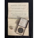 R.M.S. LUSITANIA: HMSO report into the loss of the steamship Lusitania. Plus a boxed Lusitania medal