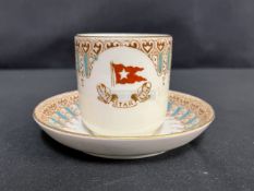 WHITE STAR LINE: First-Class Stonier & Company Demitasse cup and saucer.