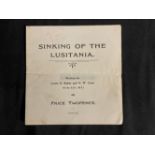 R.M.S. LUSITANIA: Rare pamphlet titled The Sinking of The Lusitania by Lewis O. Baker and R. W.