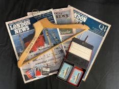 CUNARD: Mixed Lot to include, Queen Mary playing cards, Cunard matches, Queen Mary ephemera, etc.