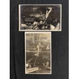 R.M.S. OLYMPIC: Cribb of Southampton real photo postcards of the aftermath of the collision