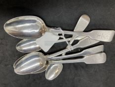 Hallmarked Silver: Set of four spoons, Philip Weekes, Dublin, three with date letter l 1831, one