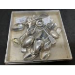 Hallmarked Silver: Set of eight teaspoons, John and Henry Lias, London, seven date letter f for