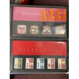 Stamps: Mint stamps presentation packs. Sixty six packs dating from 2000 - 2010, in two albums,