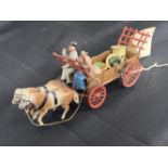 Toys: Diecast Taylor & Barrett Hay Cart and Driver (Model 2), Corn Sacks, Carter and Lady,