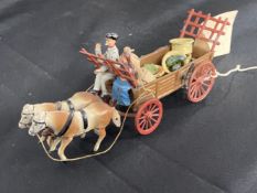 Toys: Diecast Taylor & Barrett Hay Cart and Driver (Model 2), Corn Sacks, Carter and Lady,