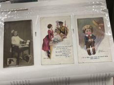 Postcards: Edwardian and WWI. One album containing 138 cards from 1914-1919, all sent to Miss